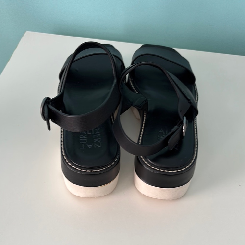 Naturalizer Black Platform Sandals Sz 7..5 - Picture 3 of 4